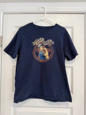 Girls Navy 'Jeep Girl' Graphic Tee